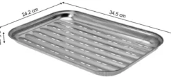 Dehner Edelstahl-Grillschale, ca. B34,5/H2,5/T24,2 cm