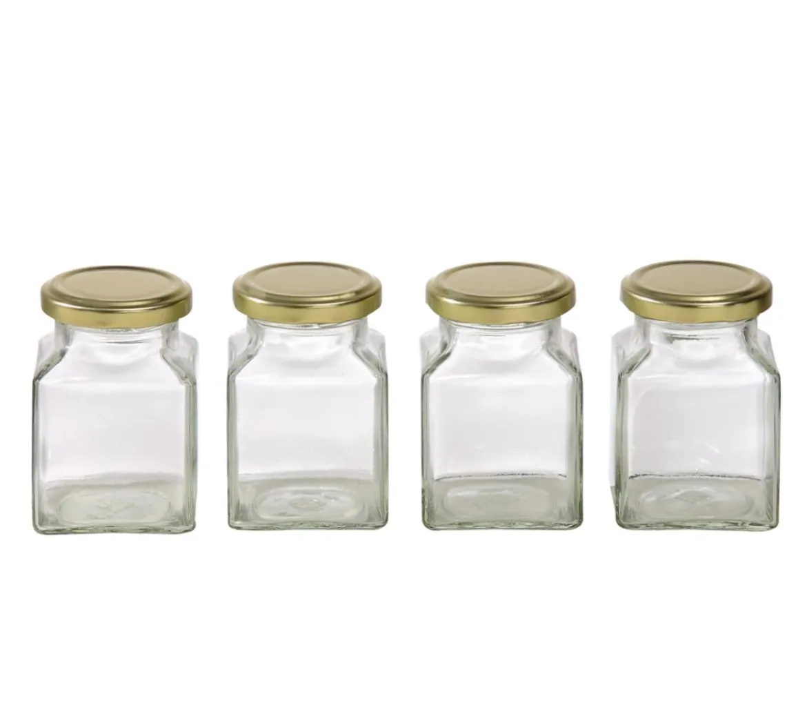 Dehner Einkochglas mit Schraubdeckel, 200 ml, 4er-Set