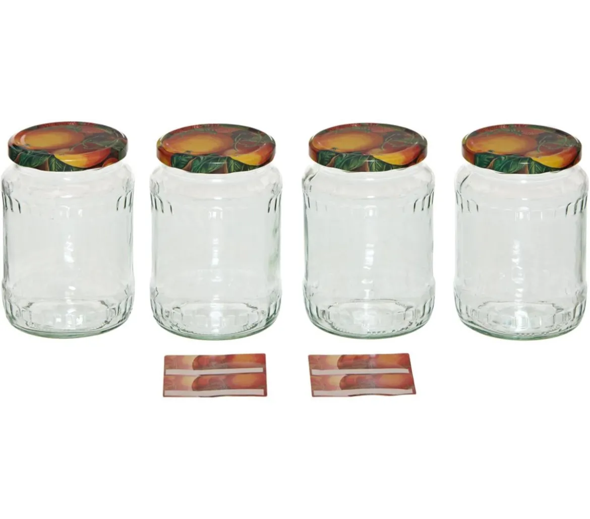 Dehner Einkochglas, 720 ml, 4er-Set