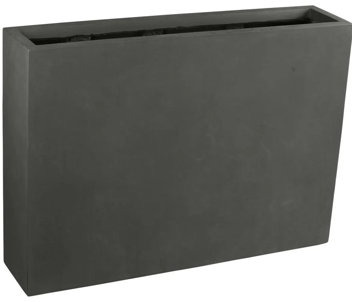 Dehner Fiberglas-Kasten, rechteckig, grau, ca. B118/H85/T26 cm