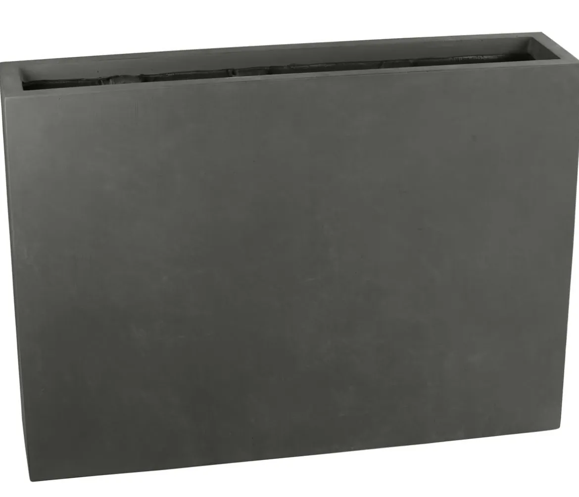 Dehner Fiberglas-Kasten, rechteckig, grau, ca. B118/H85/T26 cm