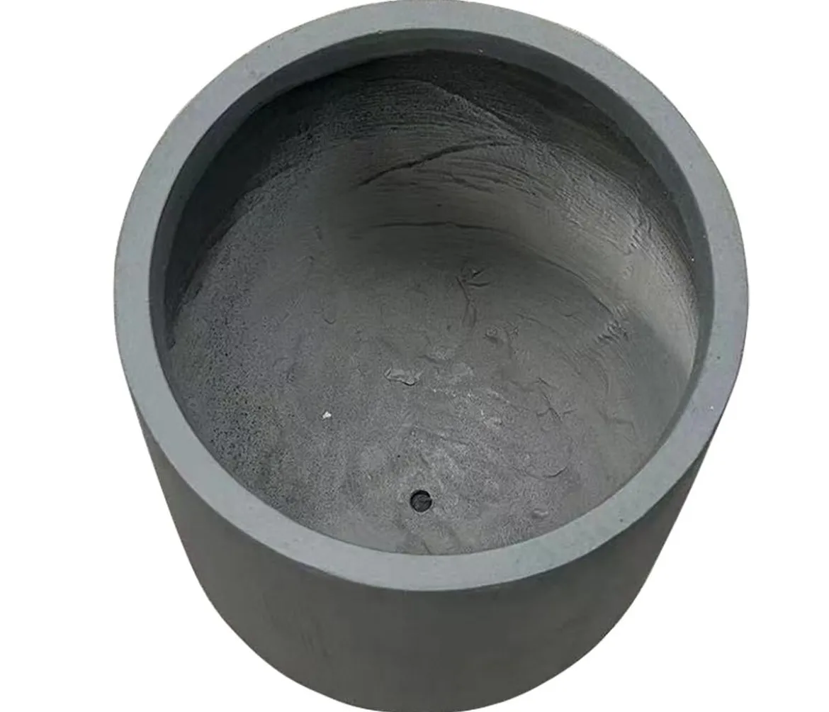 Dehner Fiberglas-Topf Curved, rund, anthrazit