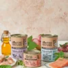 Dehner Fine Nature Nassfutter für Katzen Adult, Huhn & Fisch mit Lachsöl & Petersilie