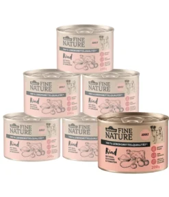 Dehner Fine Nature Nassfutter für Hunde Adult, Rind mit Reis, Zucchini & Tomate