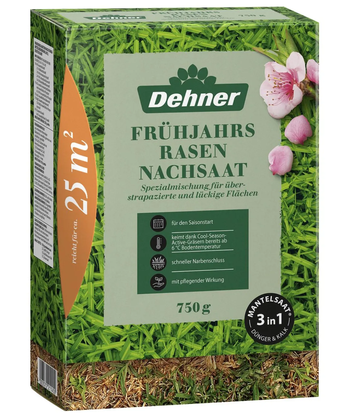 Dehner Frühjahrsrasen-Nachsaat, 750 g