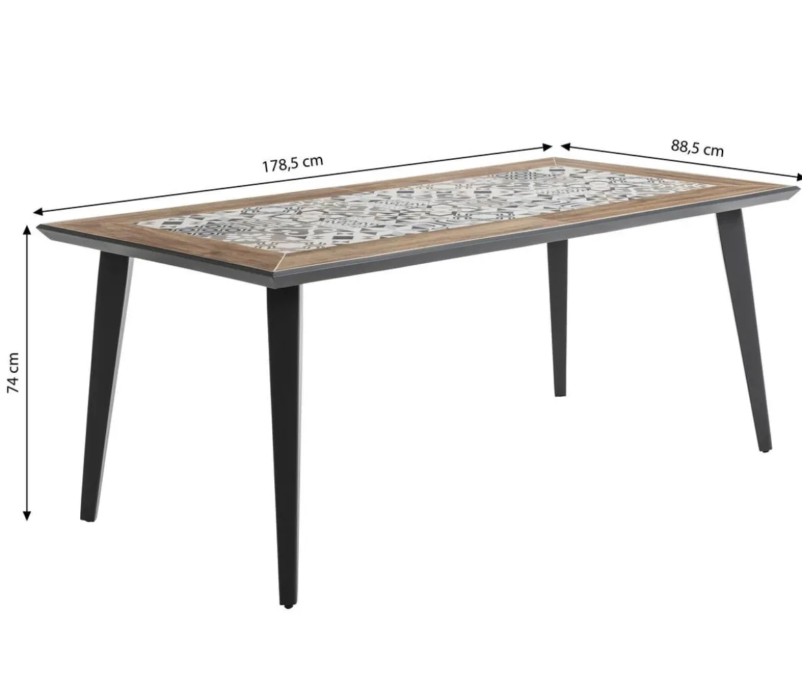 Dehner Gartentisch Lissabon, ca. B178,5/H74/T88,5 cm