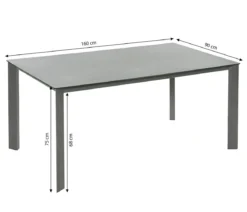 Dehner Gartentisch Nancy, ca. B160/H75/T90 cm