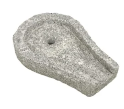 Dehner Granit-Bachlaufschale mit Loch und Anschlussstück