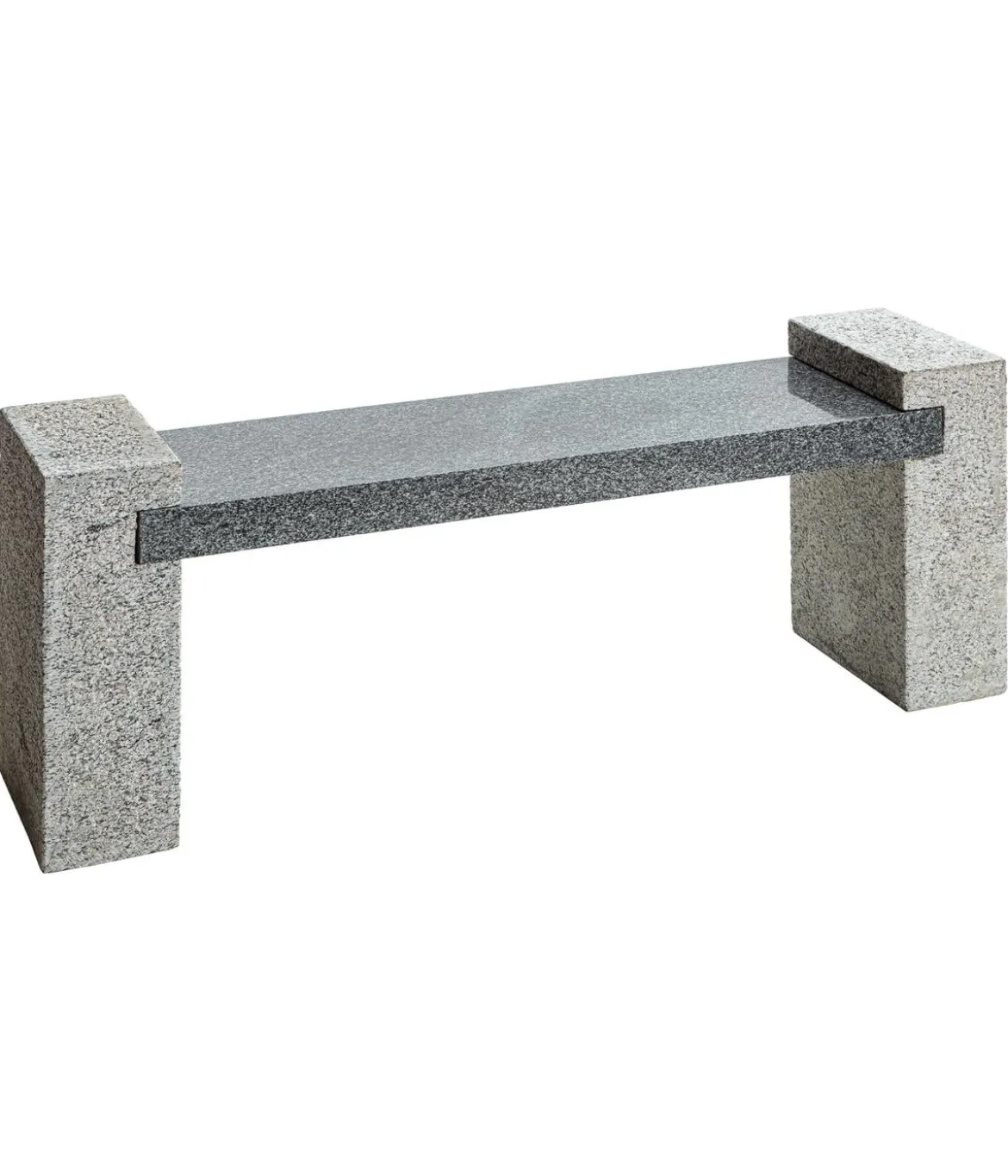 Dehner Granit-Gartenbank, ca. B120/H45/T30 cm, grau