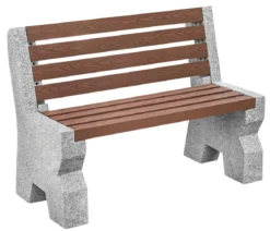 Dehner Granit-Gartenbank, 2-Sitzer, ca. B114/H75/T52 cm