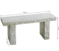 Dehner Granit-Gartenbank, 2-Sitzer