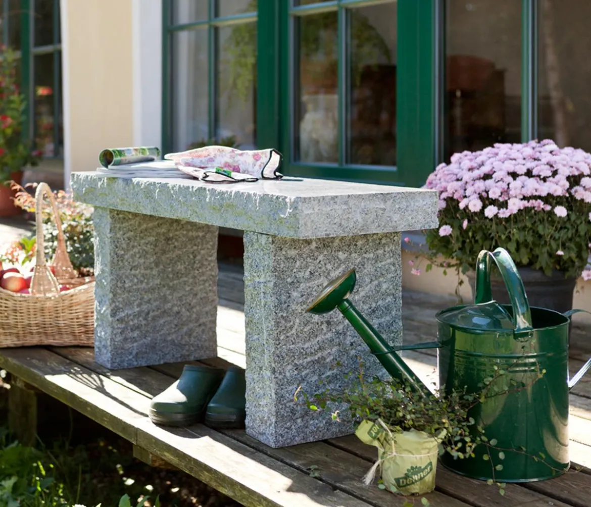 Dehner Granit-Gartenbank, 2-Sitzer