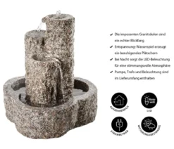 Dehner Granit-Gartenbrunnen Heidelberg, ca. B50/H55/T50 cm