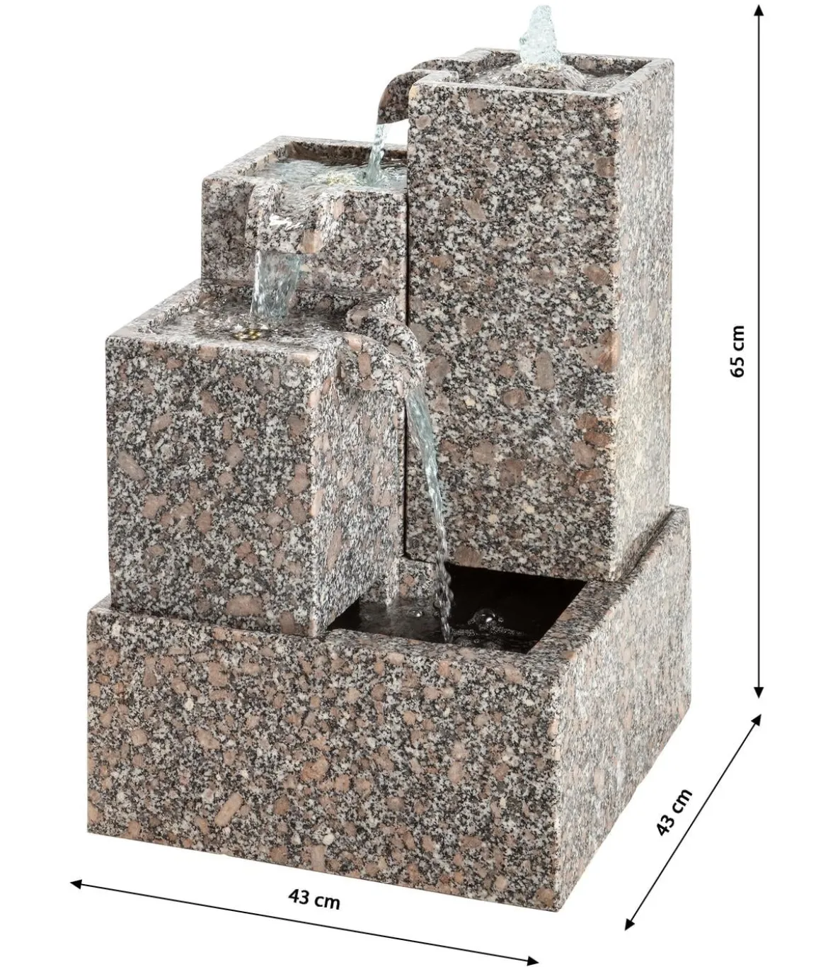 Dehner Granit-Gartenbrunnen Cascada, ca. H65 cm
