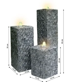 Dehner Granit-Gartenbrunnen Nizza, ca. H25,35,45 cm