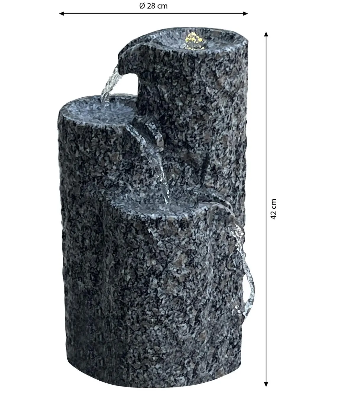 Dehner Granit-Gartenbrunnen Heidelberg, ca. H42 cm