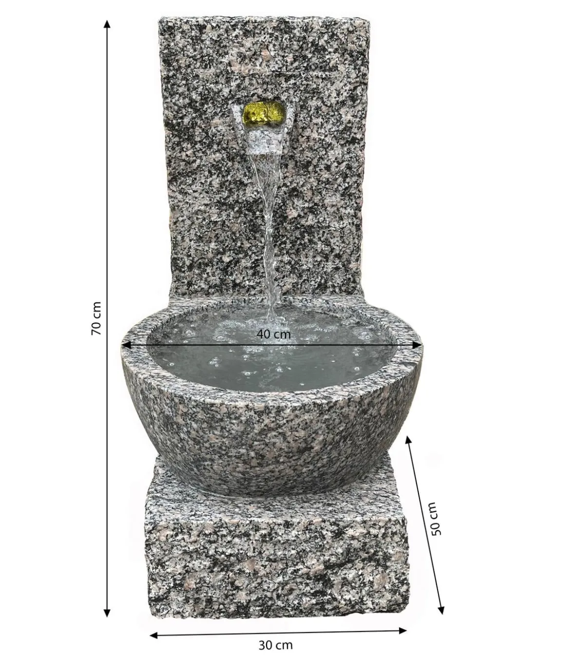 Dehner Granit-Gartenbrunnen Peel, ca. H70 cm