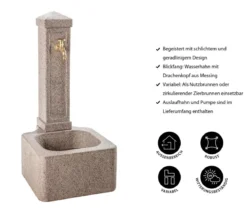 Dehner Granit-Gartenbrunnen Graz, ca. H110 cm