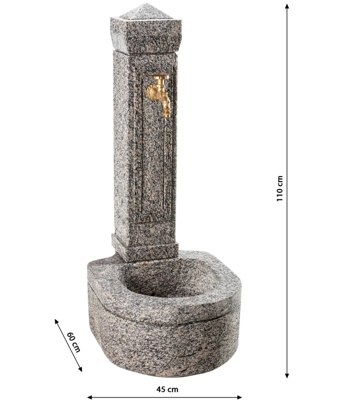 Dehner Granit-Gartenbrunnen Berlin, ca. H110 cm