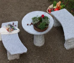 Dehner Granit-Tisch, rund, ca. Ø75/H75 cm