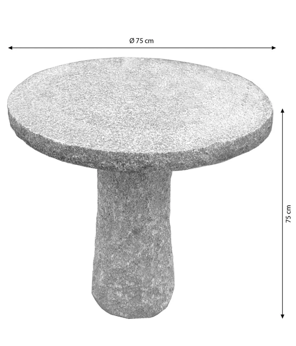 Dehner Granit-Tisch, rund, ca. Ø75/H75 cm
