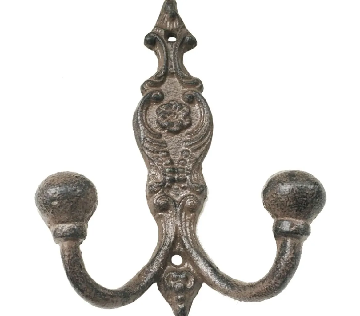 Dehner Gusseisen Kleiderhaken, 11 x 5 x 15 cm