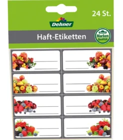 Dehner Haft-Etiketten Frucht, 24er-Set