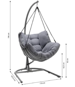 Dehner Hängesessel Chicago, ca. B110/H196/T107,5 cm