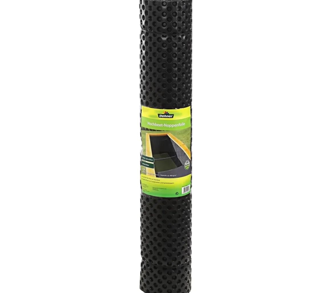 Dehner Hochbeet-Noppenfolie, schwarz, ca. B500/H100 cm