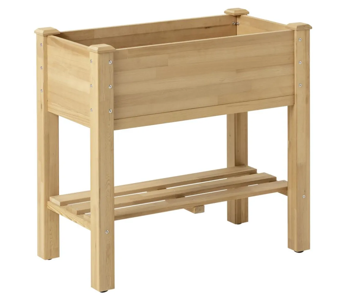 Dehner Holz-Balkonhochbeet Quebec, natur, ca. B86,5/H85/T46 cm