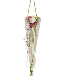 Dehner Holzherz White Flower, ca. B13/H52 cm