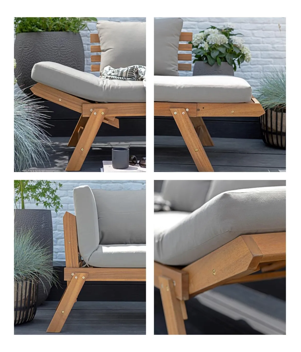 Dehner Holz-Sofa Macao