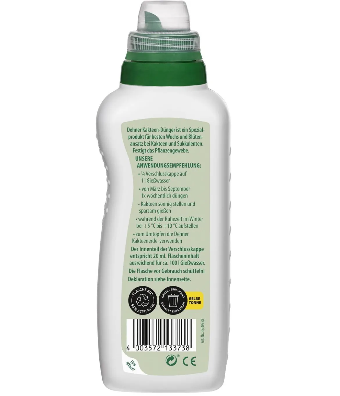 Dehner Kakteen-Dünger, flüssig, 500 ml