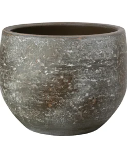 Dehner Keramik-Übertopf Amber, bauchig, braun