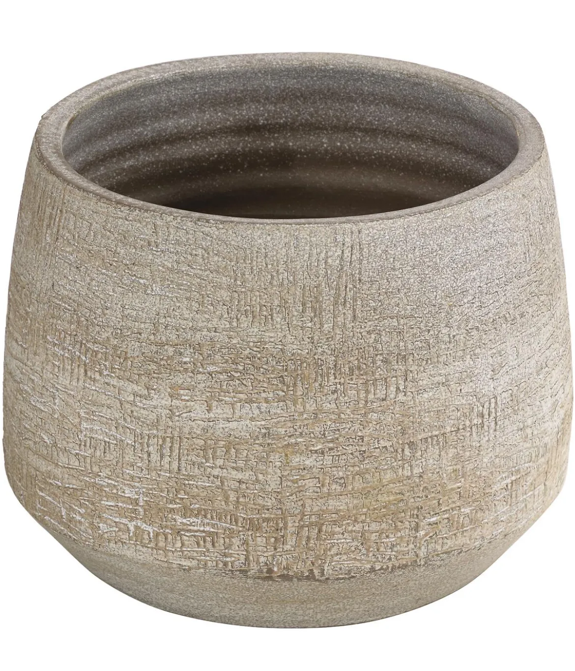 Dehner Keramik-Übertopf Elias, bauchig, creme