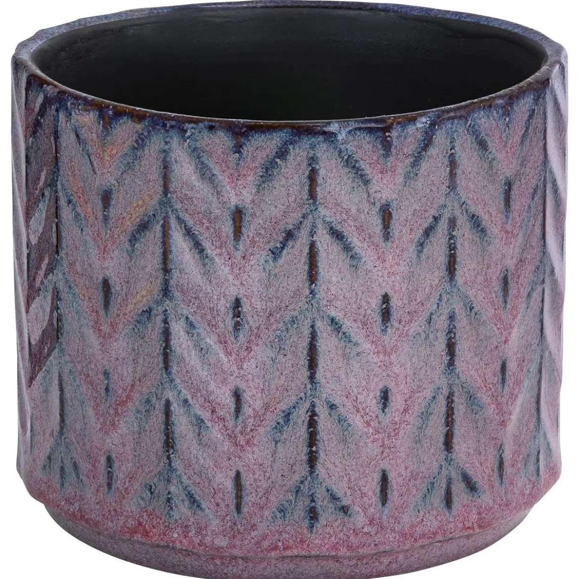 Dehner Keramik-Übertopf Gill, rund, lila, ca. Ø12 cm