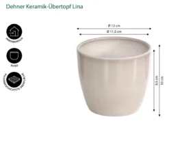 Dehner Keramik-Übertopf Lina, rund