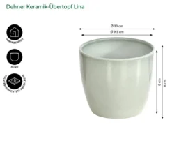 Dehner Keramik-Übertopf Lina, rund