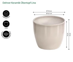 Dehner Keramik-Übertopf Lina, rund