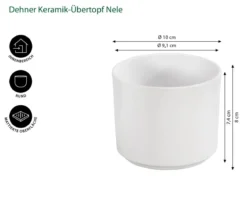 Dehner Keramik-Übertopf Nele, rund
