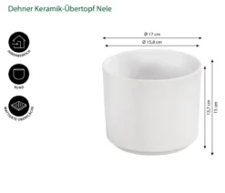 Dehner Keramik-Übertopf Nele, rund