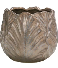 Dehner Keramik-Übertopf Romaine, bauchig, bronze