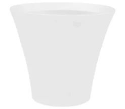 Dehner Keramik-Übertopf Tina, konisch, weiß, ca. Ø16 cm