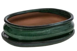 Dehner Keramik-Bonsaischale, oval, ca. B19/H5/T13,5 cm