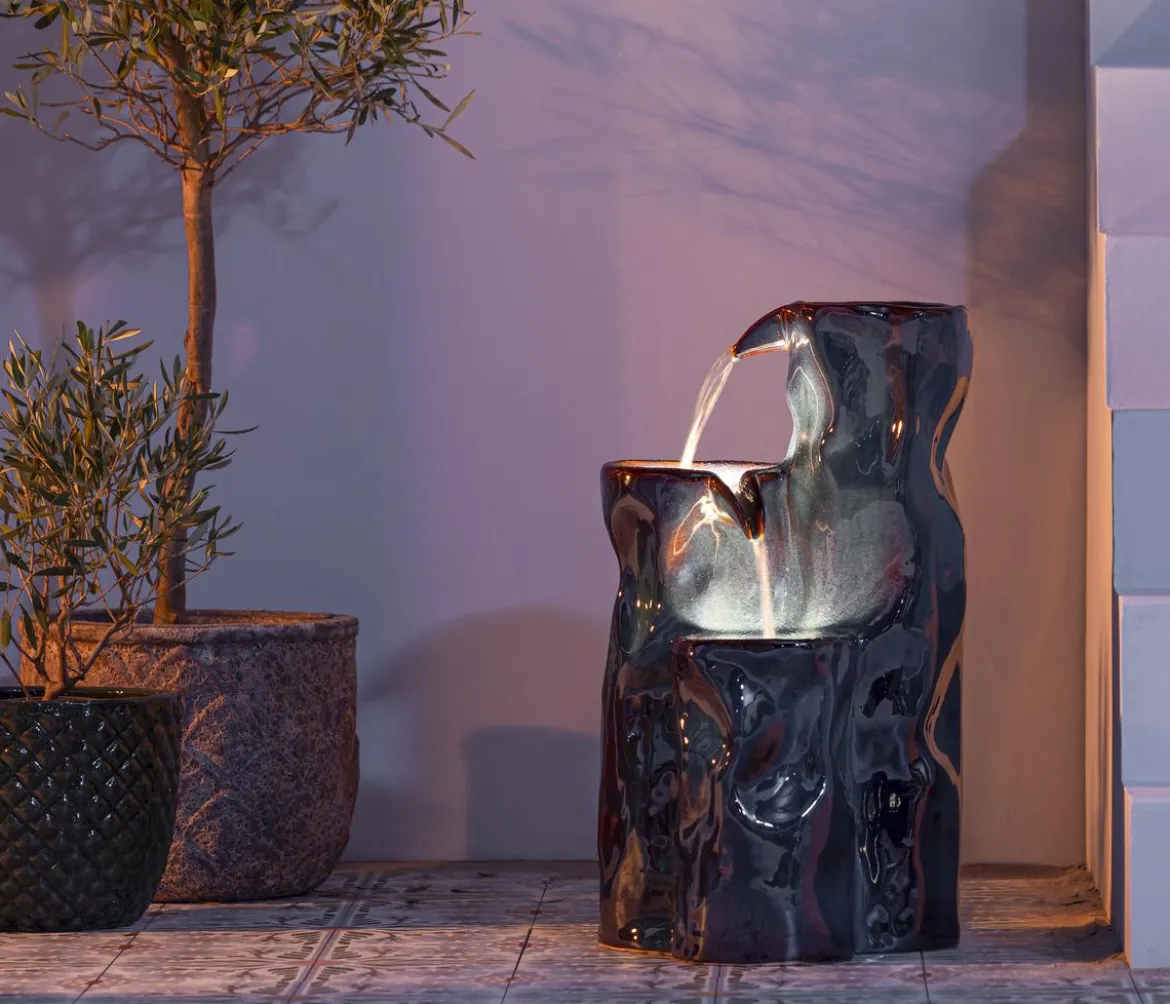 Dehner Keramik-Gartenbrunnen Corso, solarfähig, ca. H64,5 cm