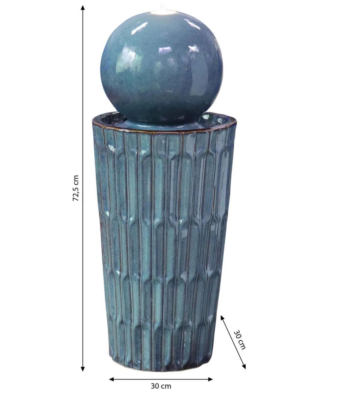 Dehner Keramik-Gartenbrunnen Altona, solarfähig, ca. H72,5 cm