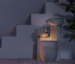 Dehner Keramik-Gartenbrunnen Casca, solarfähig, ca. H65,5 cm