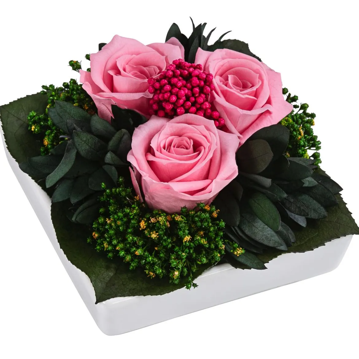 Dehner Keramik-Schale mit Longlife-Rose Zina, ca. B9,5/H6 cm