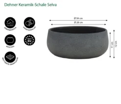 Dehner Keramik-Schale Selva, bauchig