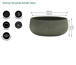 Dehner Keramik-Schale Selva, bauchig